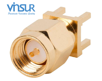 11511040 -- RF CONNECTOR - 50OHMS, SMA MALE, STRAIGHT, PCB-THROUGH HOLE, ROUND POST